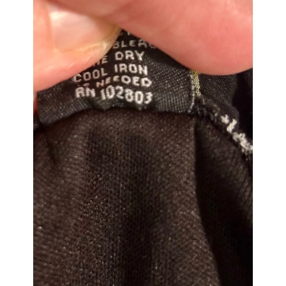 Black Floral Midi Skirt Women's Sz PM Flowy Ruffle Hem Boho Cottage Prairie - Picture 8 of 14